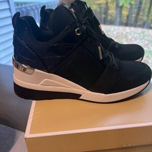 Michael Kors Black Georgie Trainer Sneakers
